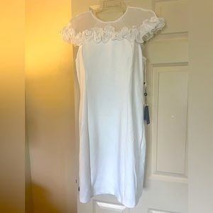 Adrianna Papell Nearly White Dress 12 - Bridal Shower, Engagement